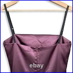 Dolce & Gabbana Slip Dress Vintage Satin Purple Designer 90s Bodycon Sleeveless