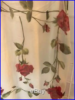Dolce & Gabbana Vintage Rose Print Floral Silk sheer dress withslip Sz 42