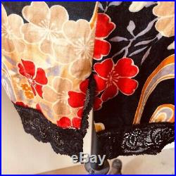 Dolce & Gabbana Womens dress vintage lace trim floral 2 slip bodycon 90's