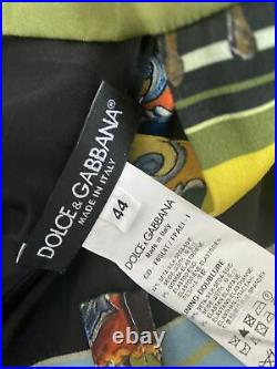 Dolce and Gabbana Silk Rouched Warrior Runway Dress IT 44 VINTAGE