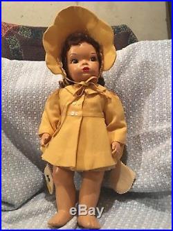 Doll TERRI LEE 16 49 Vintage Original TL Hair, Dress/slip Coat/bonnet Mittens