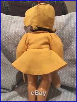 Doll TERRI LEE 16 49 Vintage Original TL Hair, Dress/slip Coat/bonnet Mittens