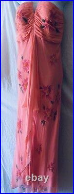 Dress Lillie Rubin, rose coral color, 100% silk, size 14
