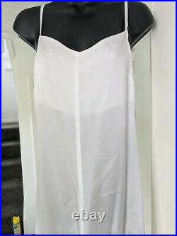 Dries Van Noten Vintage1990s White Rayon Slip Dress EU 38. Made In Belgium