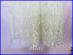 Edwardian Tea, Garden Dress Ecru, Cream Silk Embroidered Net, Silk Under Slip