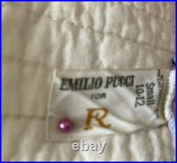 Emilio Pucci 60s Vintage Formfit Rogers Black glam multi Slip Dress Sz Small