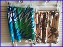 Emilio Pucci Formfit Rogers Vintage Lot Of 2 Mini Skirt Slips- Small