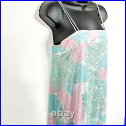 Emilio Pucci for Formfit Rogers Small Nightgown Floral Blue Slip Dress'03
