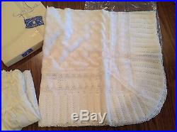 Estate Vintage Baby Embroidered Christening DRess Slip NOS Belgium SHawl White