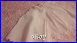 Estate Vintage Feltman Bros 1940's Newborn Dress & Slip Pink Delicate Embroidery