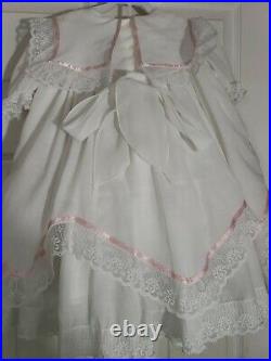 Ester Will'beth Baby Girls White Vintage Smocked Floral Lace Full Slip Dress 2t
