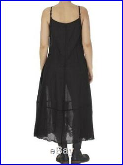 Ewa i Walla womens vintage style slip black dress with lace detail Size M