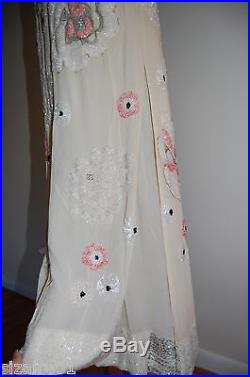 Exquisite Vintage 1920s Art Deco Beaded Silk Tabard with Slip Dress