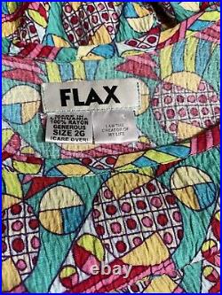 FLAX Designs Women's Plus Size 2G Long Colorful Pullover Maxi Tank Dress Rayon