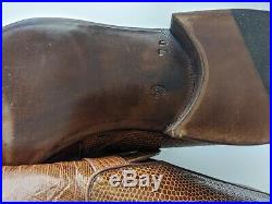 FOOTJOY Vintage Brown Lizard Loafer Strap Mens Slip On Dress Shoes 7D