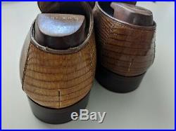 FOOTJOY Vintage Brown Lizard Loafer Strap Mens Slip On Dress Shoes 7D