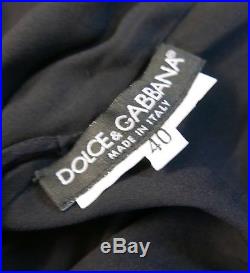 FUTURE VINTAGE Dolce & Gabbana SS02 Black Stretch Lace Trim Slip Dress IT40/UK8