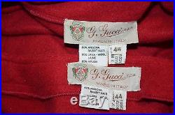 Fab Vintage 80s GUCCI 3 pc Rabbit Hair Sweater Dress Vest Coat Slip 44