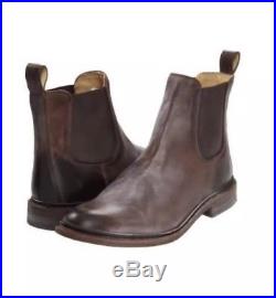 Frye Mens James Chelsea Slip On Dress Boots Vintage Brown 12 $398