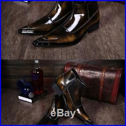 Fulinken Size 5-12 Vintage Fashion Leather Designer Slip On Mens Dress Shoes