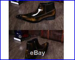Fulinken Size 5-12 Vintage Fashion Leather Designer Slip On Mens Dress Shoes