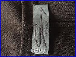GENNY MAGLIA Versace Italy Vtg Jersey Bias Cut V Neck Sheer Slip Tank Dress US 8