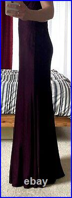 GHOST LONDON Cassidy Vintage Style Satin Evening Gown, Small, Slip Dress