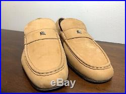 GIANNI VERSACE Suede Leather Medusa Loafers Slip On SUO 191 Mens US 9 EUR 42