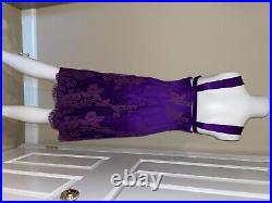 GIANNI VERSACE c. 1996 vintage purple lace dress