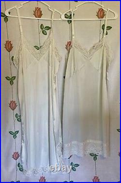 GORGEOUS VINTAGE MIXED-ERA 60s-90s VOLUP NYLON SLIP DRESSES 22 PC LINGERIE LOT