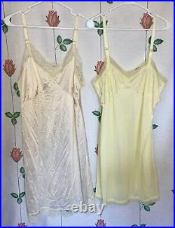 GORGEOUS VINTAGE MIXED-ERA 60s-90s VOLUP NYLON SLIP DRESSES 22 PC LINGERIE LOT