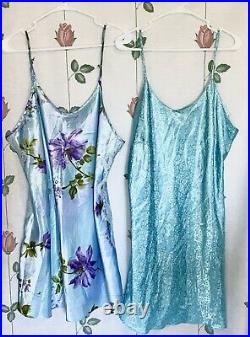 GORGEOUS VINTAGE MIXED-ERA 60s-90s VOLUP NYLON SLIP DRESSES 22 PC LINGERIE LOT