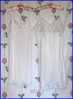 GORGEOUS VINTAGE VOLUP Mixed Era 60s-70s NWT/UNFLAWED Nylon Slip Lingerie Lot