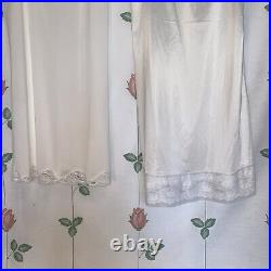 GORGEOUS VINTAGE VOLUP Mixed Era 60s-70s NWT/UNFLAWED Nylon Slip Lingerie Lot