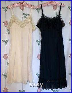 GORGEOUS VINTAGE VOLUP Mixed Era 60s-70s NWT/UNFLAWED Nylon Slip Lingerie Lot