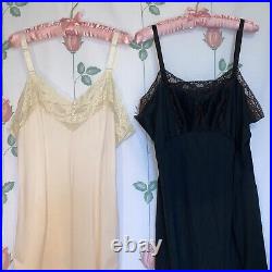 GORGEOUS VINTAGE VOLUP Mixed Era 60s-70s NWT/UNFLAWED Nylon Slip Lingerie Lot