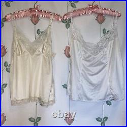 GORGEOUS VINTAGE VOLUP Mixed Era 60s-70s NWT/UNFLAWED Nylon Slip Lingerie Lot