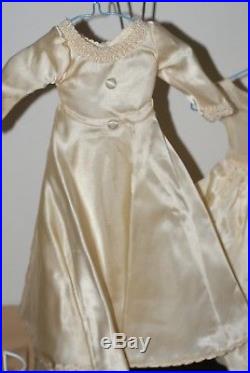 GORGEOUS! Vintage Wedding Bride Dress Gown Outfit 14 Slip, Bouquet Doll