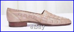 GUCCI Iconic Mens 1970's VINTAGE Taupe Leather Slip-On Loafer Dress Shoe 42