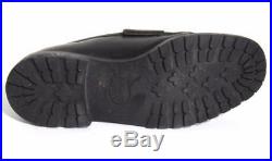 GUCCI Mens VINTAGE Black-Leather Silver-Horsebit Loafers Slip-On Dress Shoes 8.5