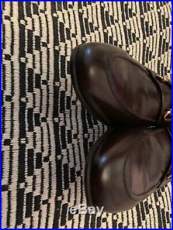 GUCCI Vintage Men's Brown Leather Gold Horsebit Slip On Luxury Loafer Sz 42 1/2