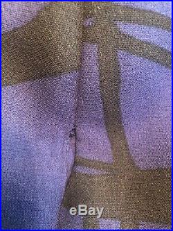 Galanos Rare Vintage 60s Blue & Black Silk Abstract Print Mini Slip Dress S/M