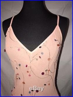Ghost 90s Vintage Embellished Pink Slip Dress, Pre-owned. Size S