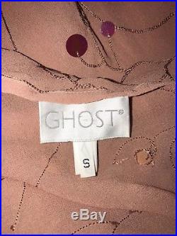 Ghost 90s Vintage Embellished Pink Slip Dress, Pre-owned. Size S