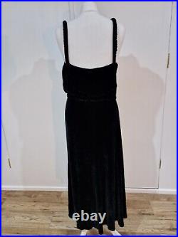 Ghost Velvet Bias Cut Slip Dress Size L 14 90s Vintage Elegant Evening Formal
