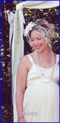 Goddess Vintage Slip Wedding Gown Size 6/8 Cream Excellent Condition