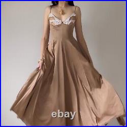 Gorgeous Vintage Brown Slip Gown (S-M)
