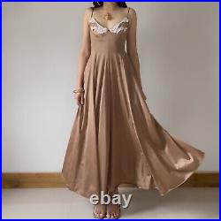 Gorgeous Vintage Brown Slip Gown (S-M)