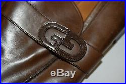 Gucci GG Loafers 225096 Moca 11 Slip on Men's Shoes Loafers VINTAGE Side Logo A