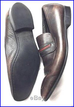 Gucci Men's Size 9.5 D Brown Slip-On Dress Shoes Vintage 161471 Leather
